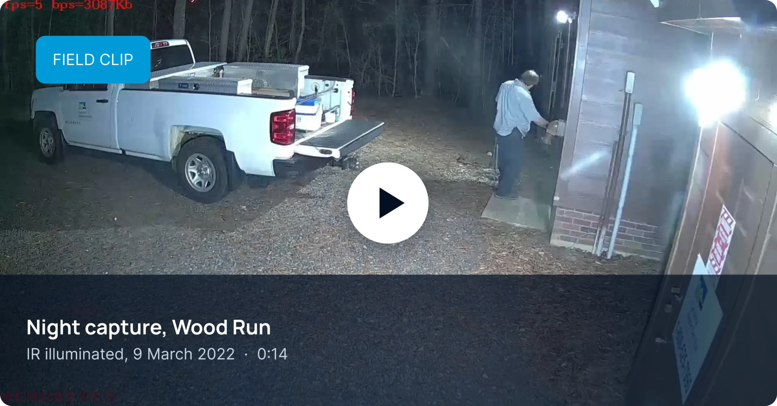 Video — Night capture, Wood Run